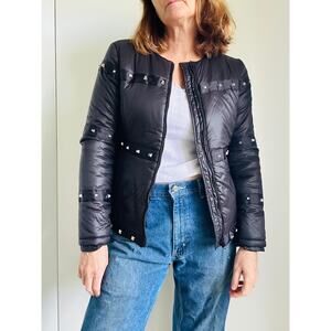 Montano Co Black quilted Jacket/Coat Size Small Studded Western Cowgirl Outdoor